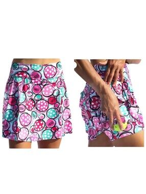 Pickleball Bella PB Aline Skort Dink 2 Pink Blue Skirt With Shorts Underneath